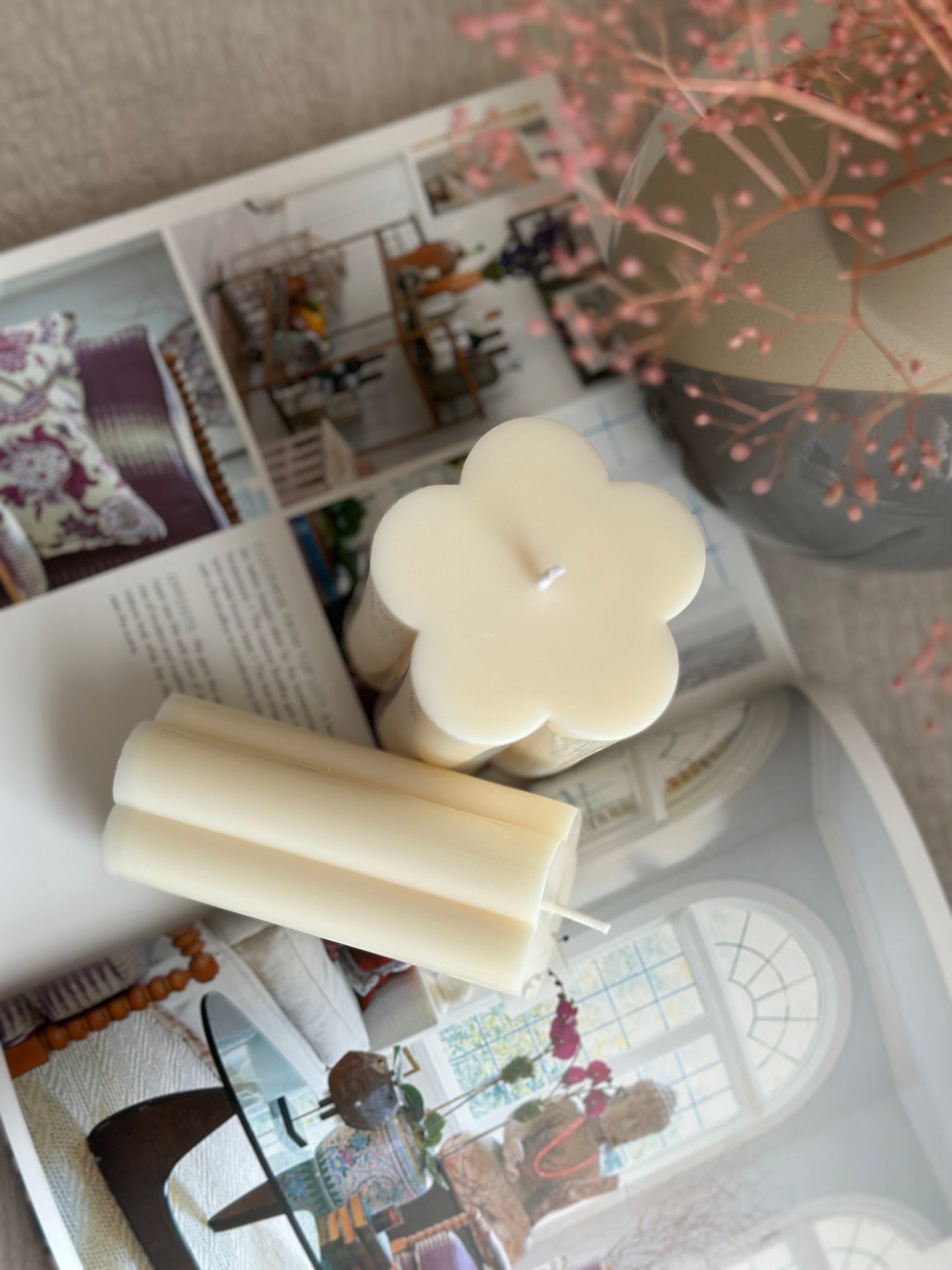 Flower Pillar Candles