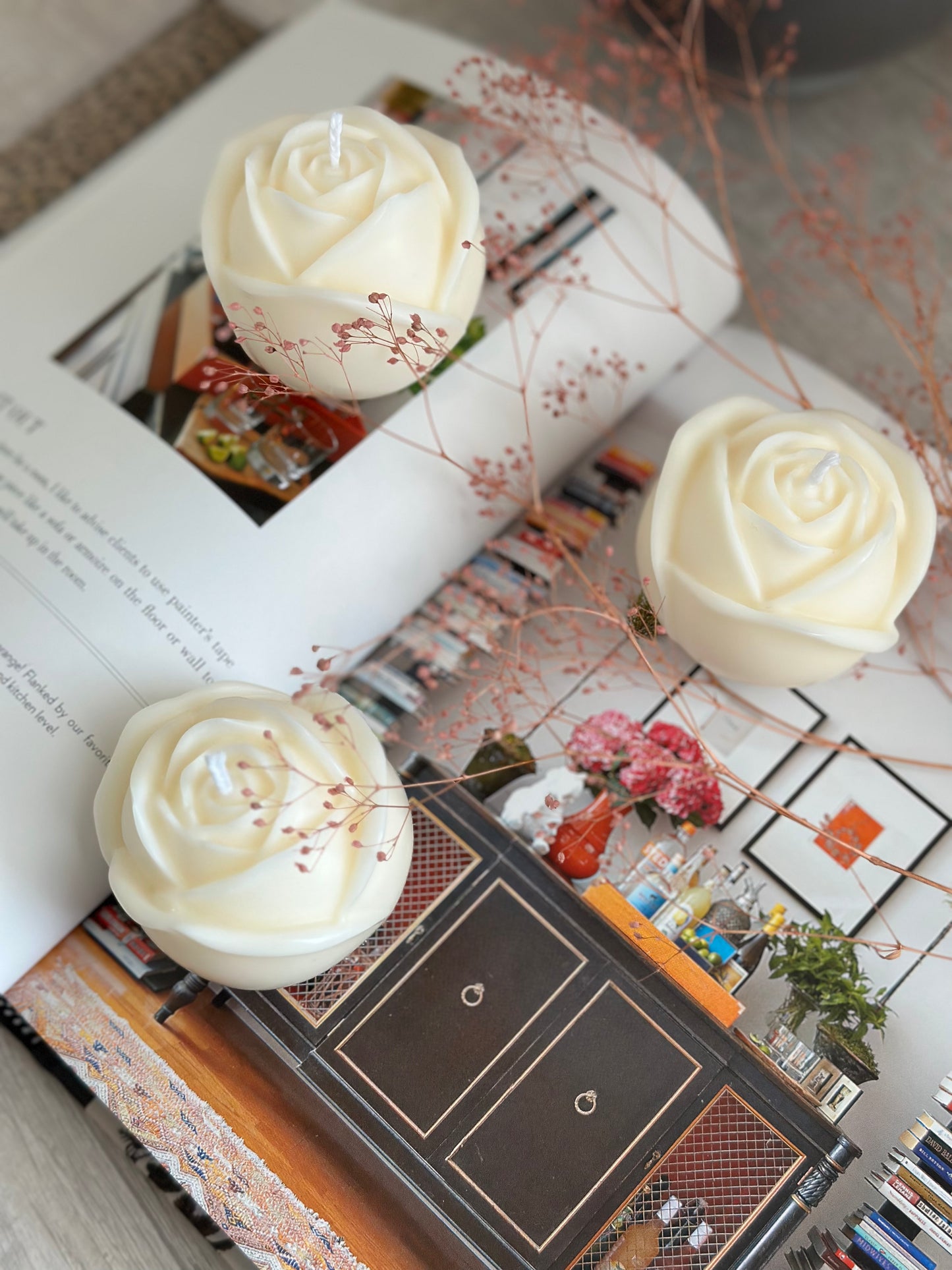 Rosebud Candle